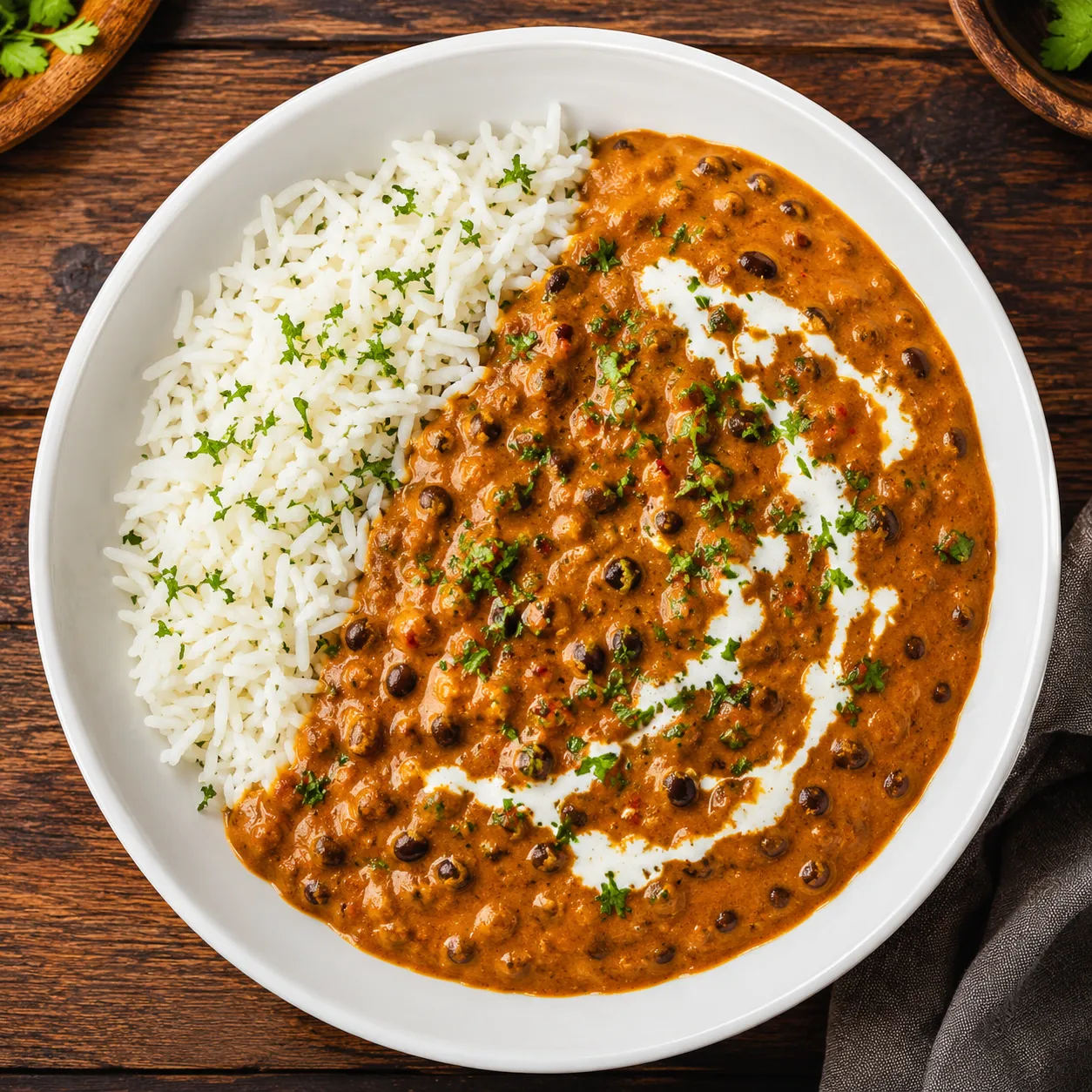 Creamy Dal Makhani with Rice at Balista Summerside, Edmonton